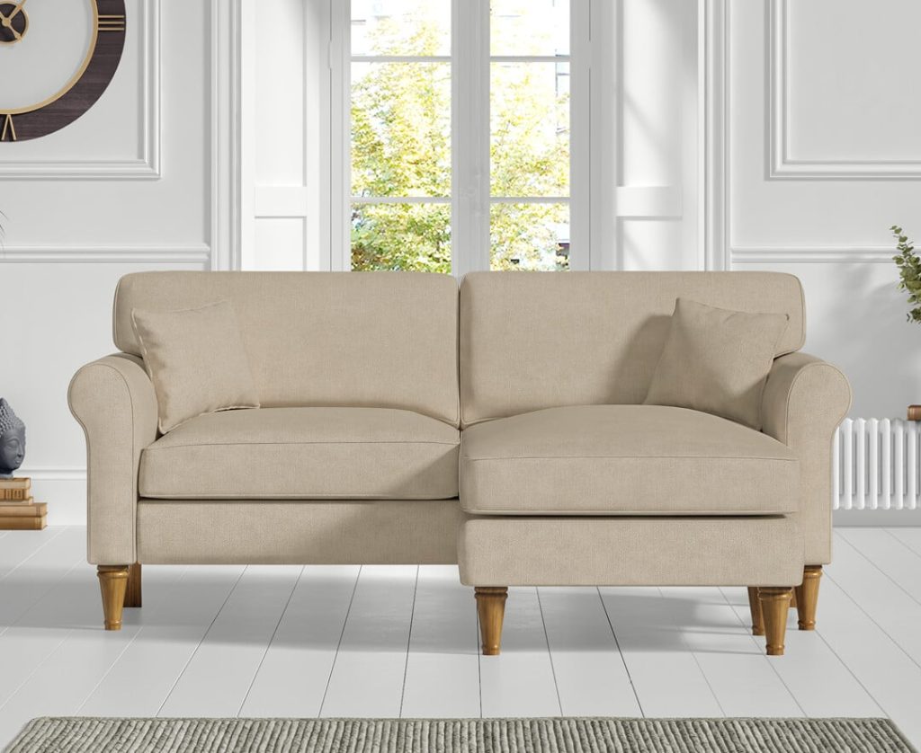 Darwin Natural Fabric Right Hand Facing Chaise Corner Sofa