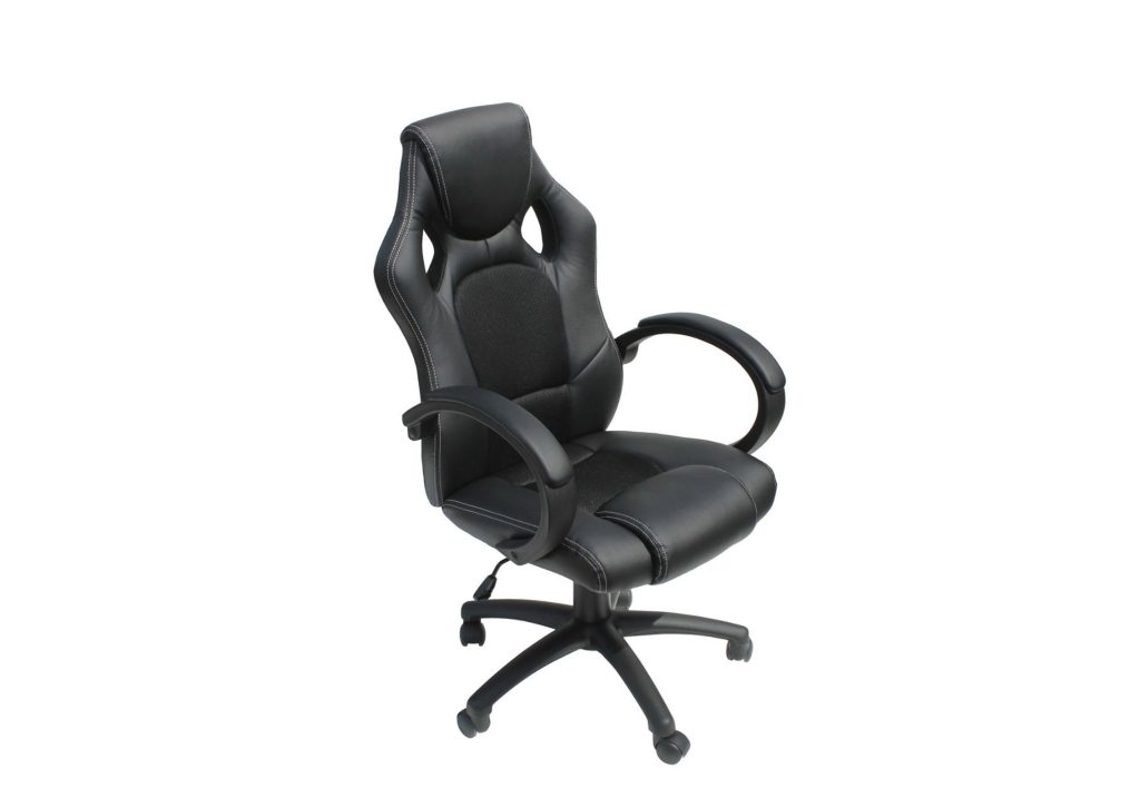 Alphason Daytona Faux Leather Racing Chair-Black