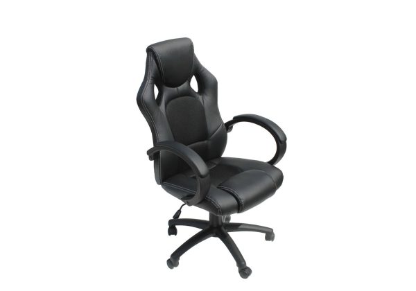Alphason Daytona Faux Leather Racing Chair Black | Bed Sava