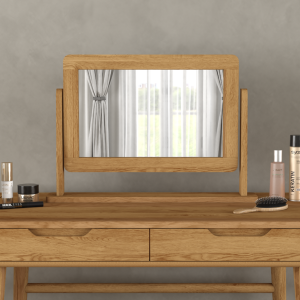 Rosa Solid Oak Dressing Table Mirror | Bed Sava