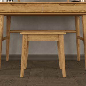 Rosa Solid Oak Dressing Table Stool | Bed Sava