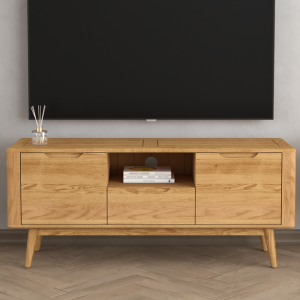 Rosa Solid Oak Large TV Cabinet | Bed Sava