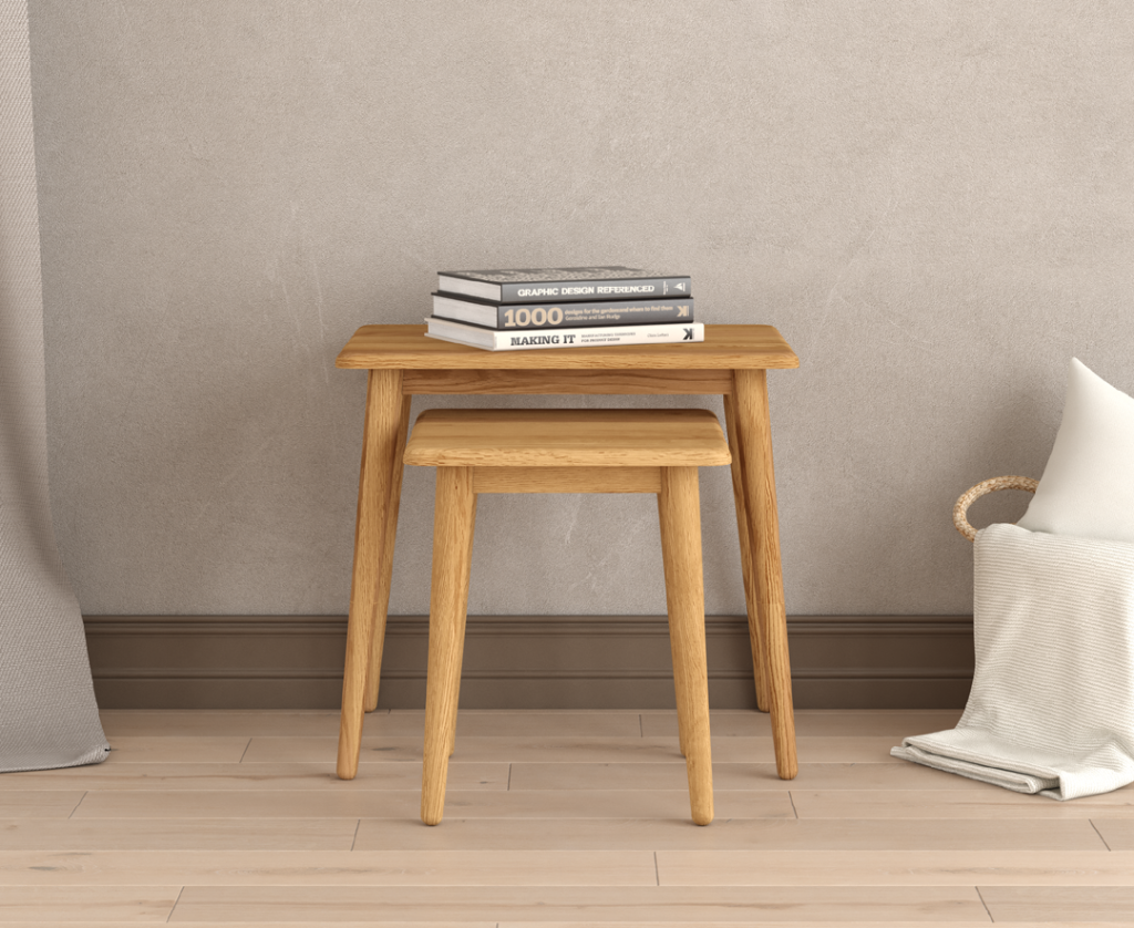 Rosa Solid Oak Nest of Tables