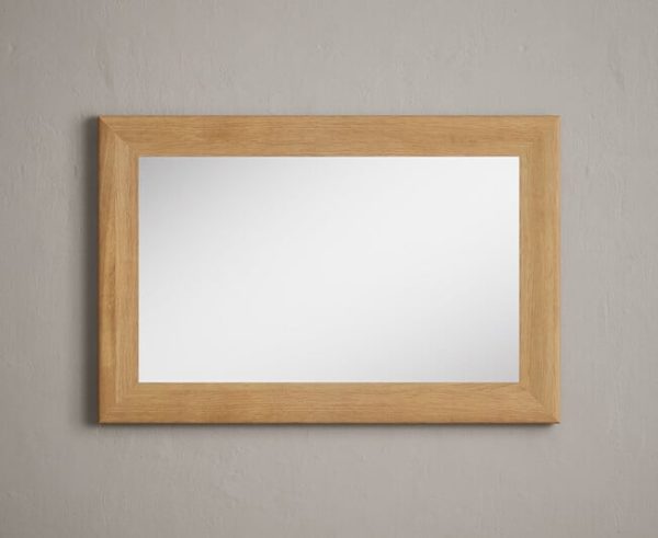 Natural Solid Oak 90cm Mirror | Bed Sava