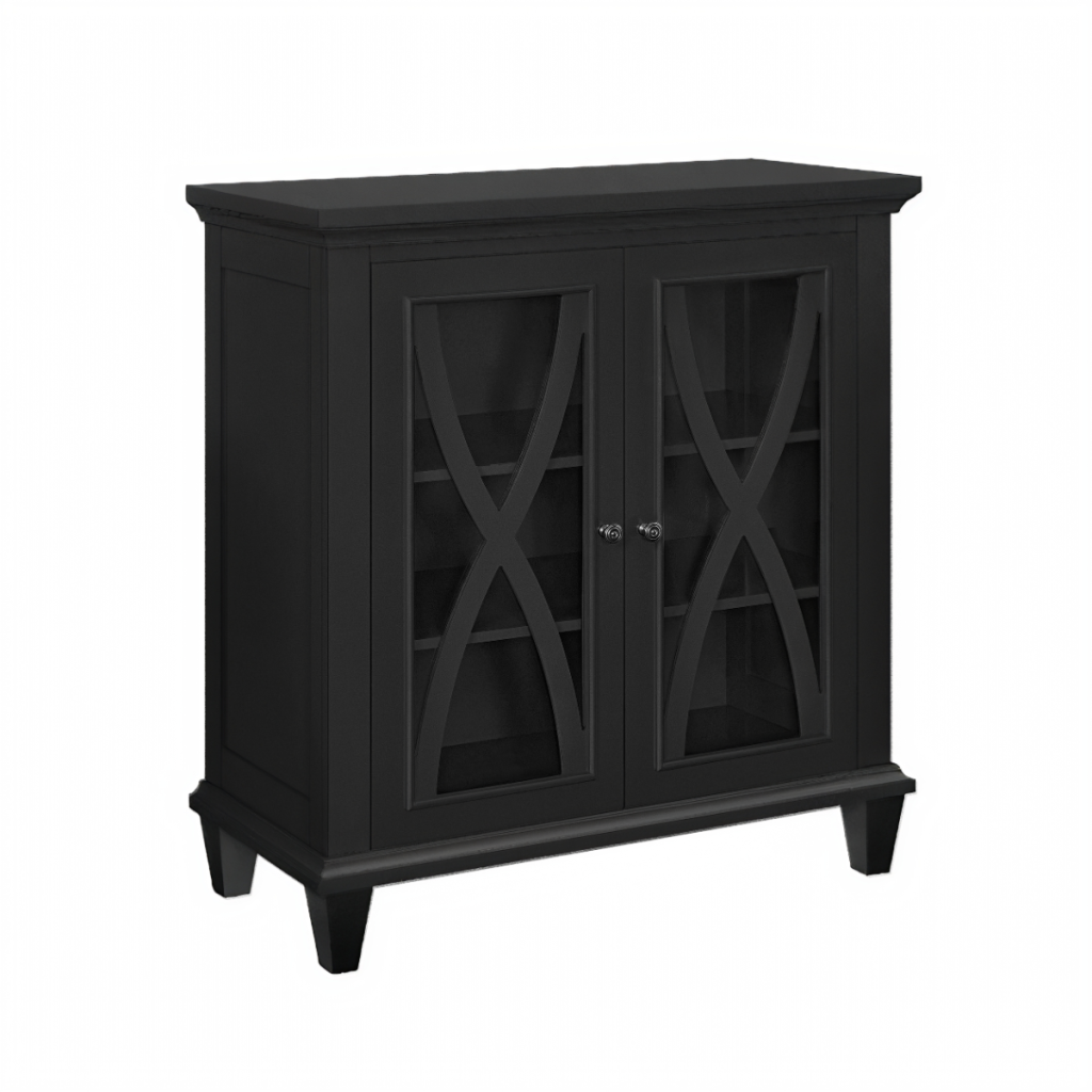 Dorel Ellington Double Door Accent Cabinet-Black
