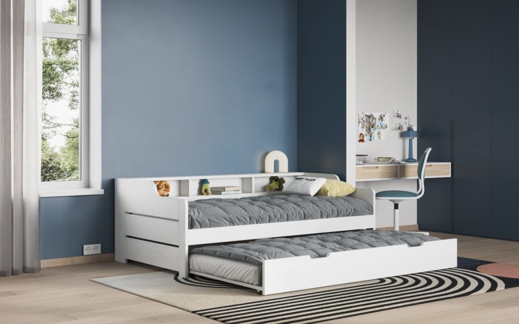 Noomi Enzo Day Bed with Trundle White (FSC-Certified)