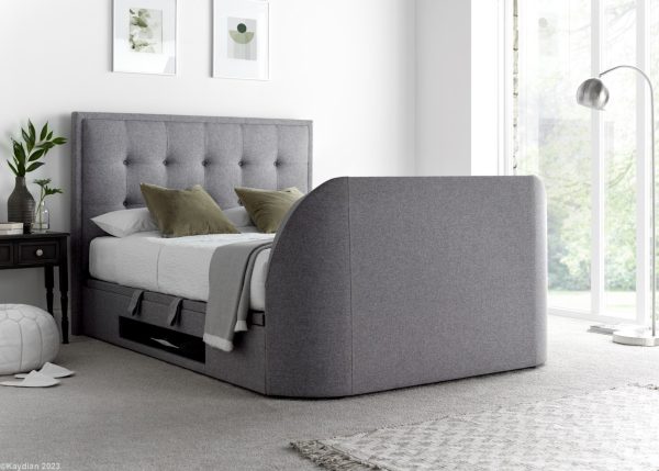 Kaydian Falstone Ottoman TV Bed Grey SuperKing | Bed Sava