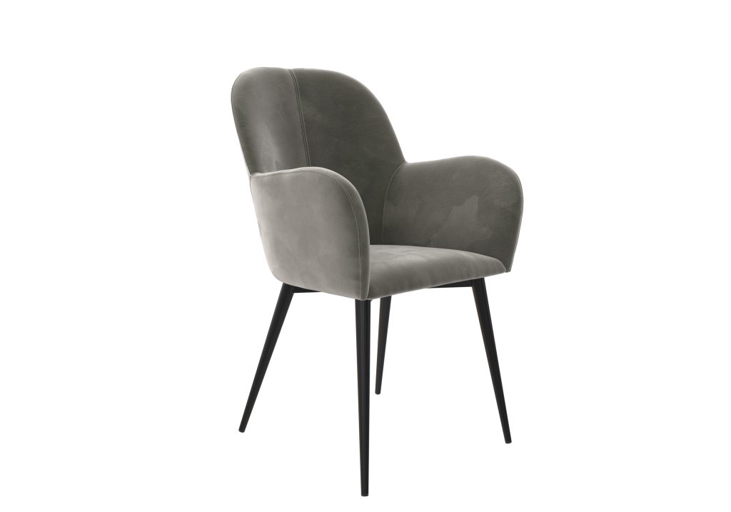 Dorel Fitz Accent Chair-Grey