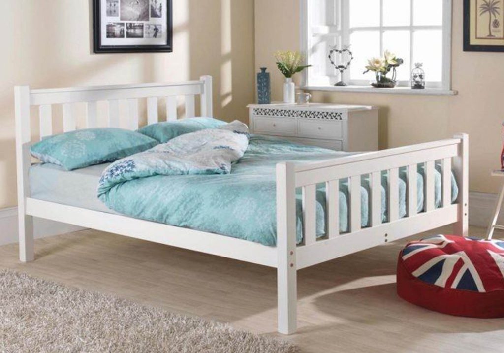Friendship Mills White Shaker High Foot End Bed Frame -Single