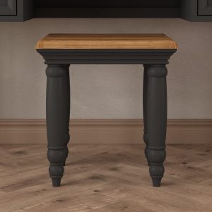Francis Oak and Charcoal Grey Painted Dressing Table Stool | Bed Sava