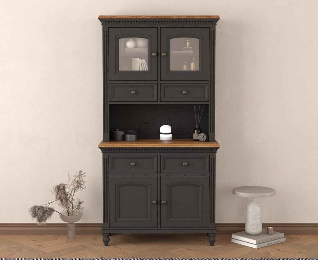 Francis Oak and Charcoal Grey Painted Small Dresser