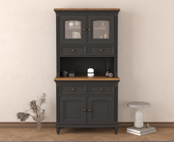 Francis Oak and Charcoal Grey Painted Small Dresser | Bed Sava
