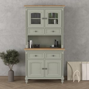 Francis Oak and Soft Green Painted Small Dresser | Bed Sava