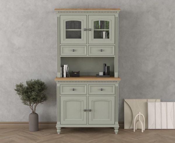Francis Oak and Soft Green Painted Small Dresser | Bed Sava