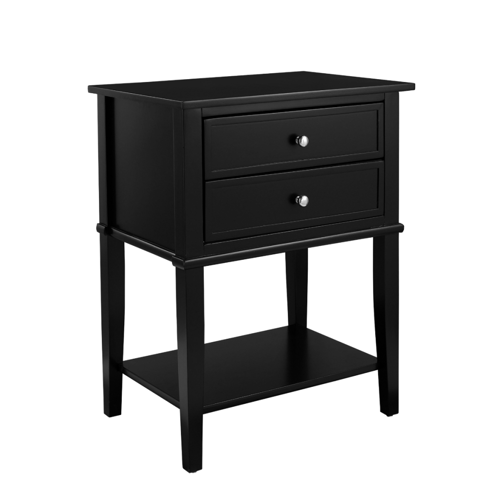 Dorel Franklin 2 Drawer Accent Table-Black