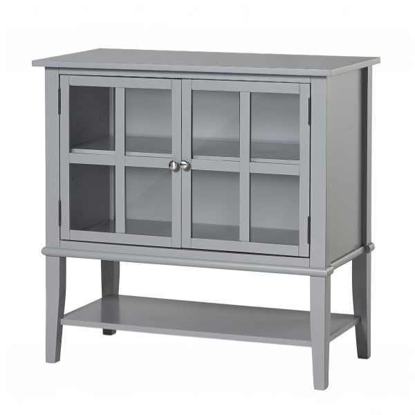Dorel Franklin 2 Door Storage Cabinet Grey | Bed Sava