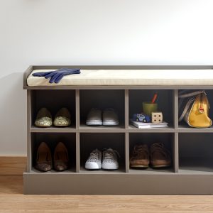 GFW Kempton Shoe Bench  Grey | Bed Sava