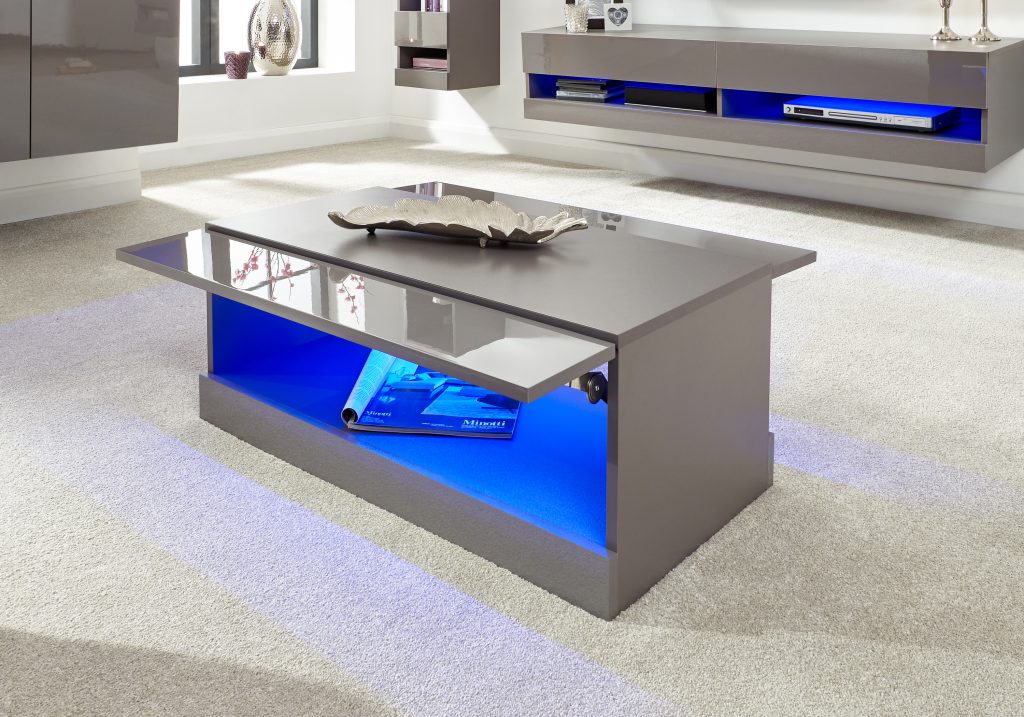 GFW Galicia Coffee Table With LED -Grey
