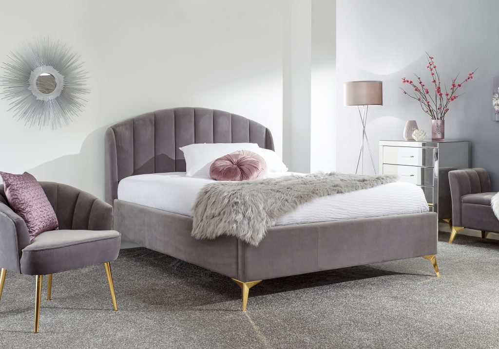 GFW Pettine 150cm End Lift Ottoman Bed -Grey