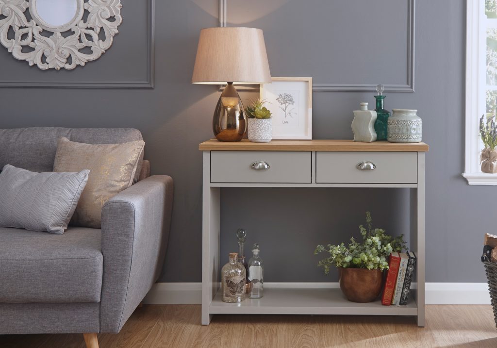 GFW Lancaster Console Hall Table-Grey