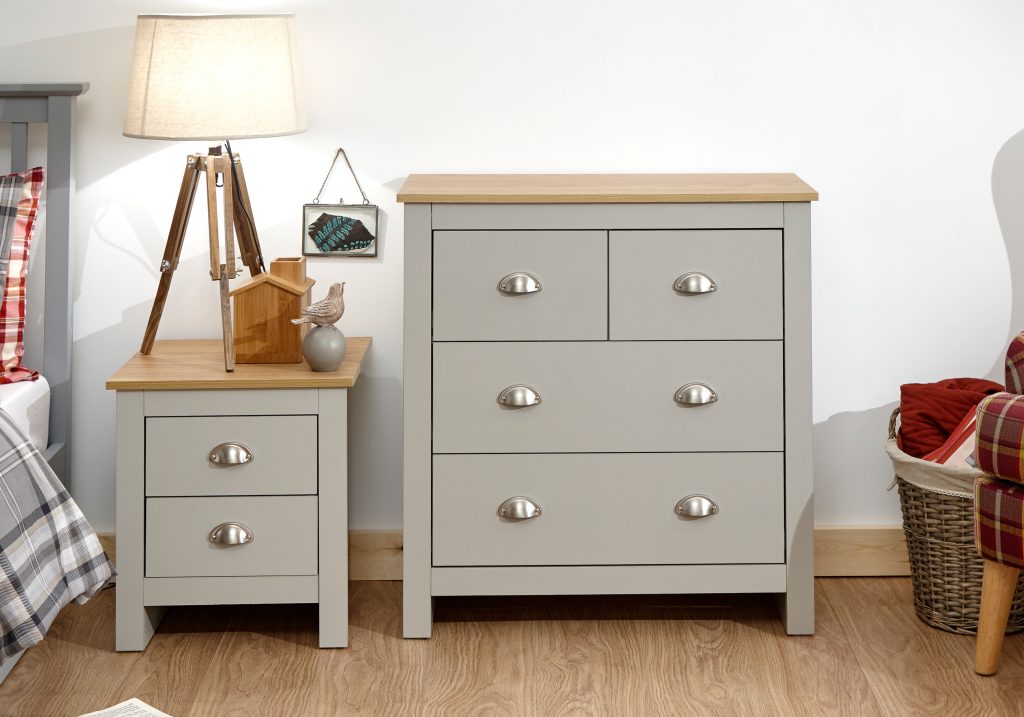 GFW Lancaster 2 + 2 Drawer Chest -Grey