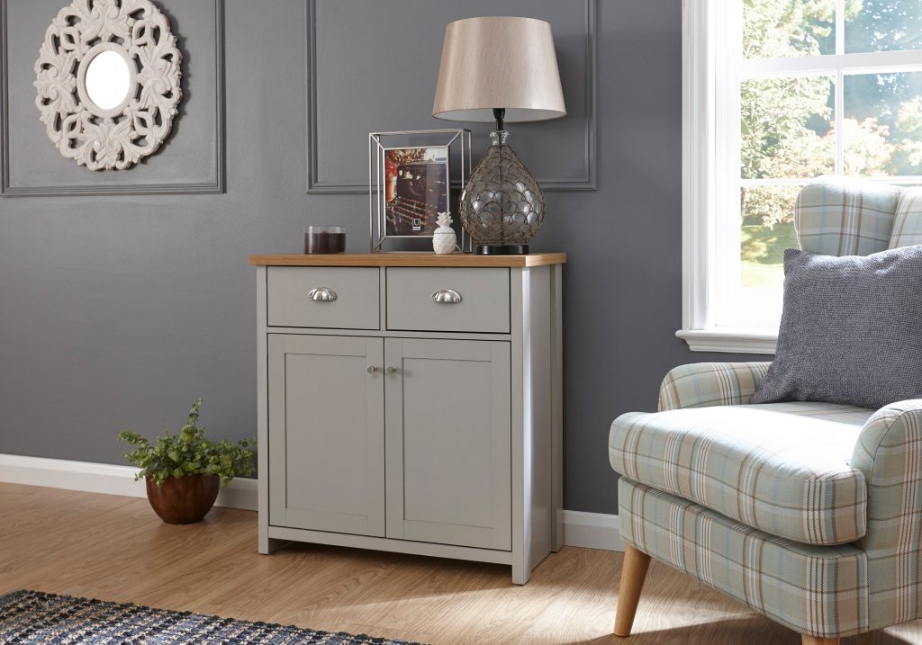 GFW Lancaster Compact Sideboard-Grey