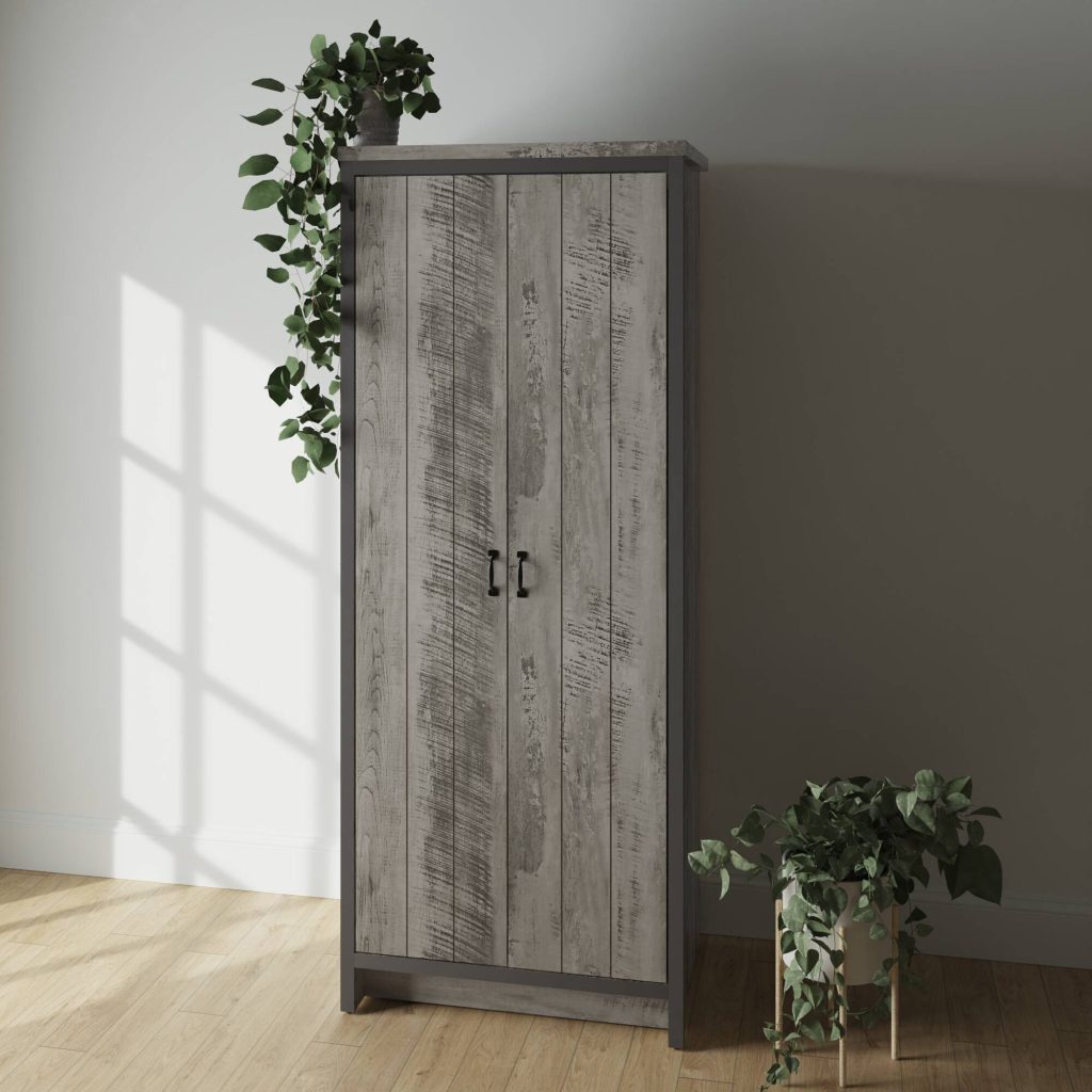 GFW Boston 2 Door Wardrobe-Grey
