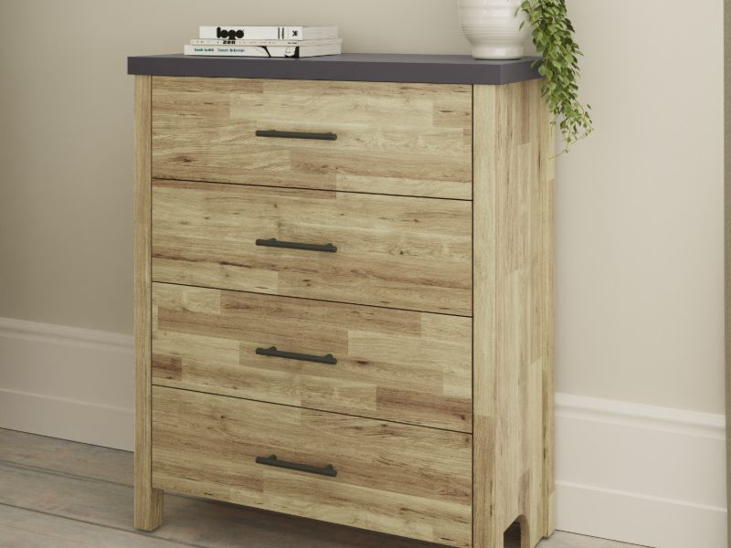 GFW Cascina 4 Drawer Chest - Euro Oak