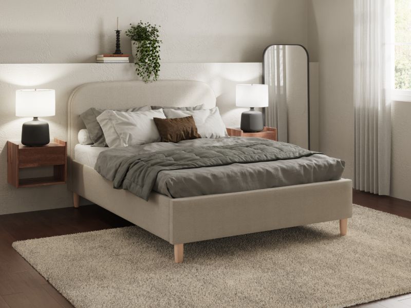 GFW Florence Boucle Ottoman Storage Bed-Double