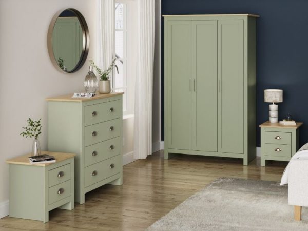 GFW Lancaster 4 Piece Bedroom Set Green | Bed Sava