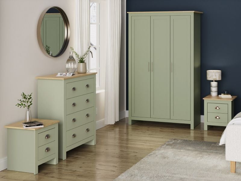 GFW Lancaster 4 Piece Bedroom Set-Green