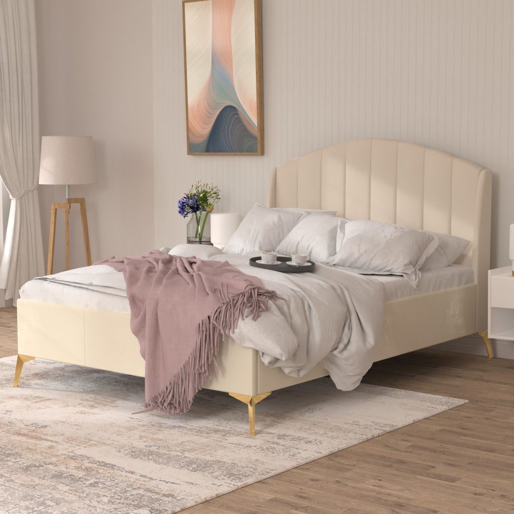 GFW Pettine End Lift Ottoman Storage Bed-Natural-Double