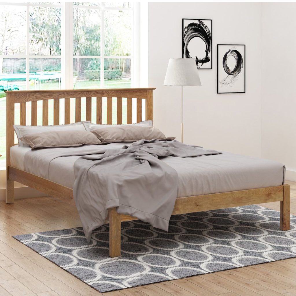 Flintshire Furniture Gladstone Solid Oak Bed Frame-Small Double
