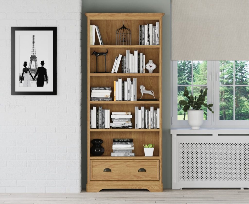Cambridge Solid Oak Tall Bookcase