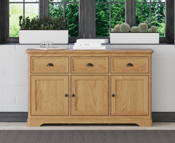 Cambridge Solid Oak Large Sideboard | Bed Sava