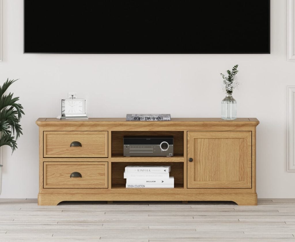 Cambridge Solid Oak Super Wide TV Cabinet