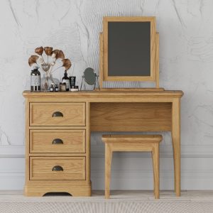 Cambridge Solid Oak Dressing Table Set | Bed Sava