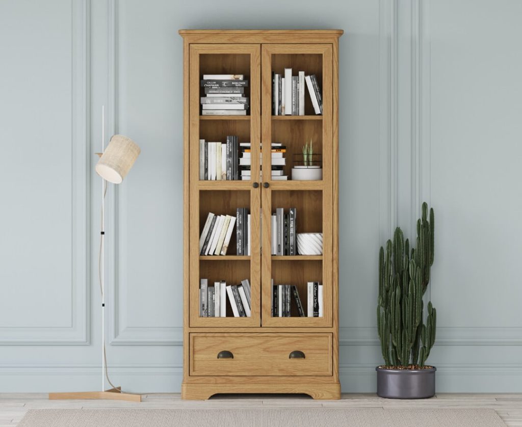 Cambridge Solid Oak Glazed Display Cabinet