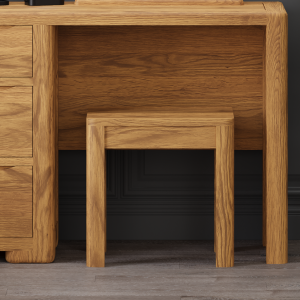 Harper Solid Oak Dressing Table Stool | Bed Sava