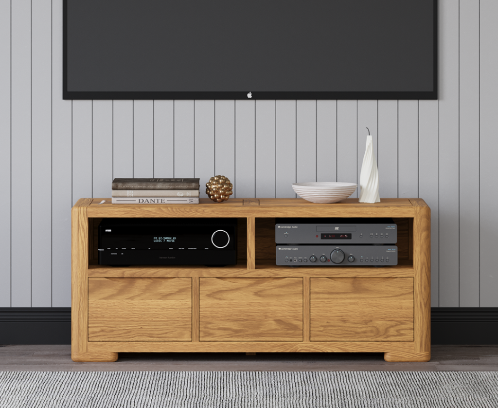 Harper Solid Oak Large TV Cabinet