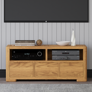 Harper Solid Oak Large TV Cabinet | Bed Sava