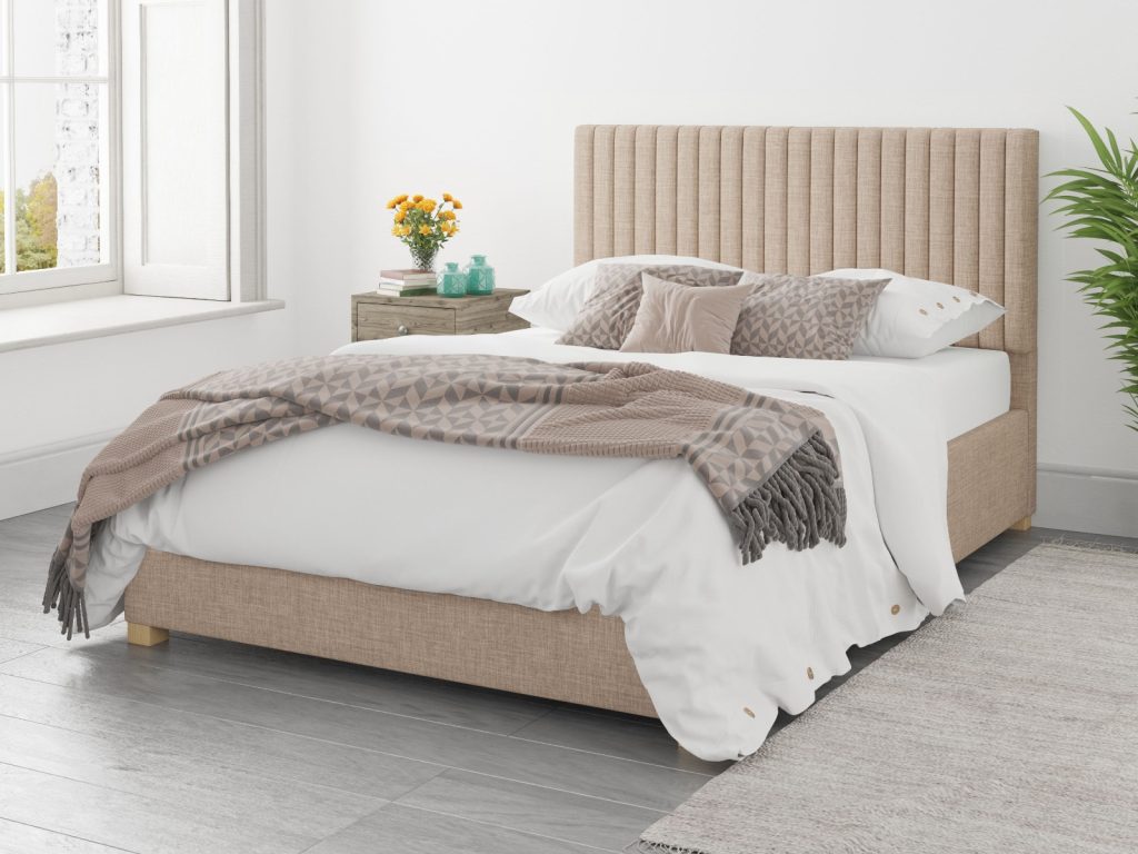 Aspire Grant Ottoman Bed Malham Weave Mink - Single