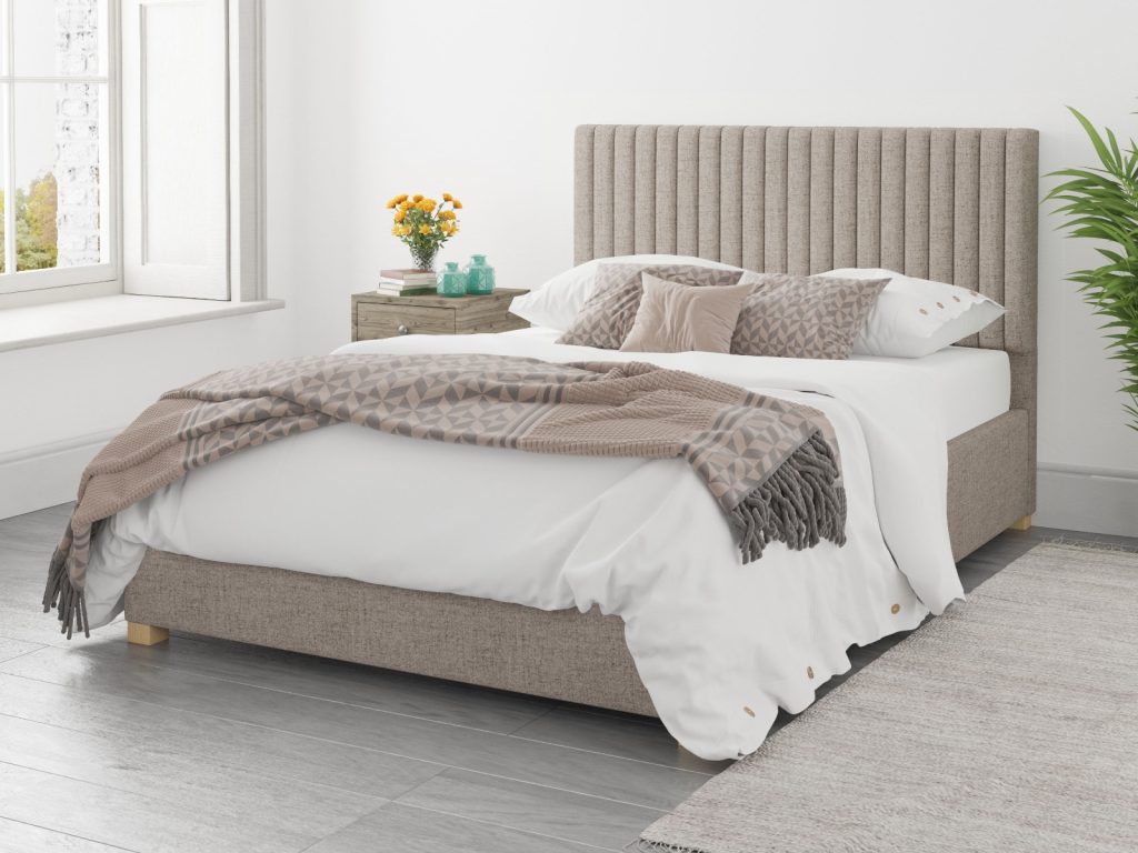 Aspire Grant Ottoman Bed Yorkshire Knit Mineral - Small Double