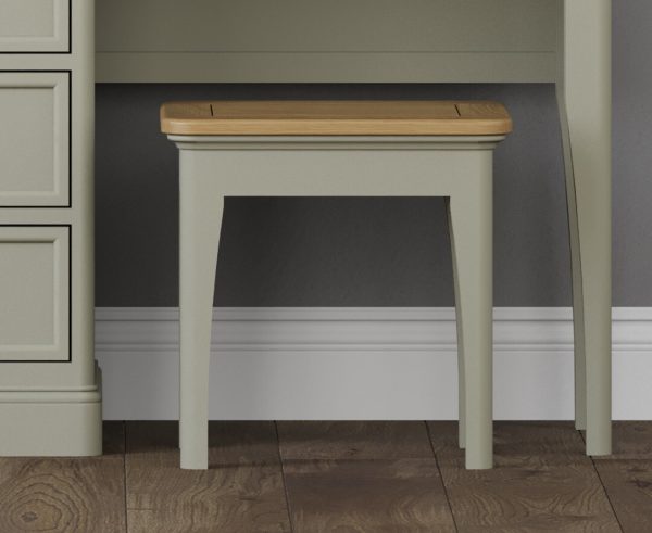 Brampton Soft Green Painted Dressing Stool | Bed Sava