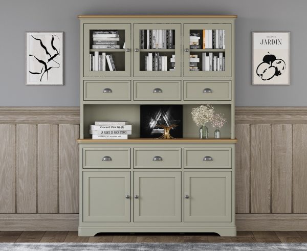 Brampton Soft Green Painted Large Dresser | Bed Sava