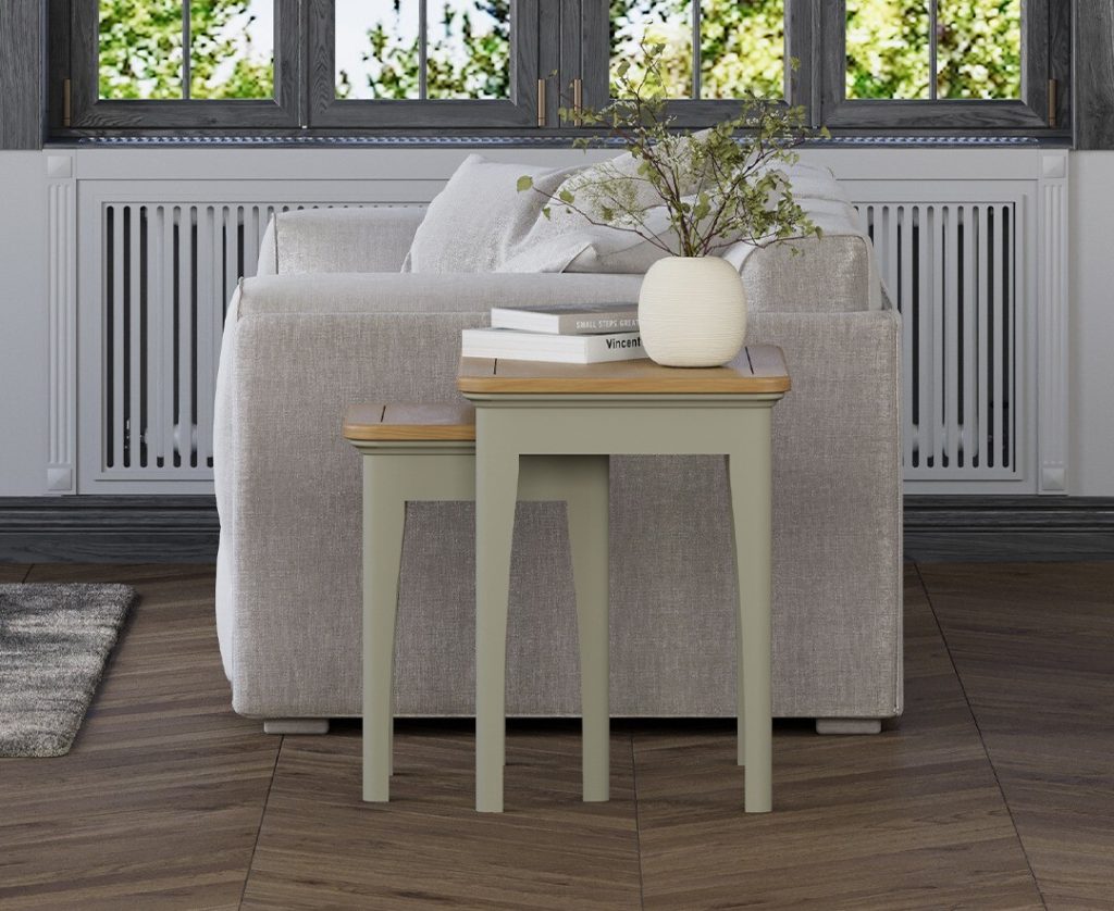 Brampton Soft Green Painted Nest Of Tables