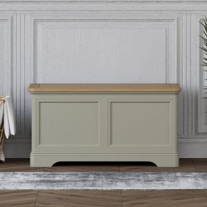 Brampton Soft Green Painted Blanket Box | Bed Sava