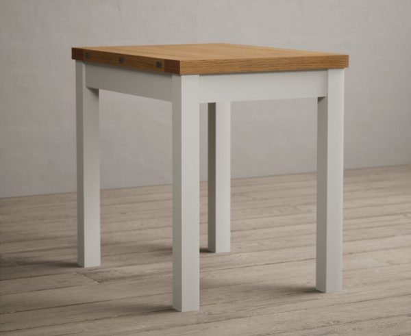 Extending Hadleigh Oak and Signal White Painted Dining Table | Bed Sava