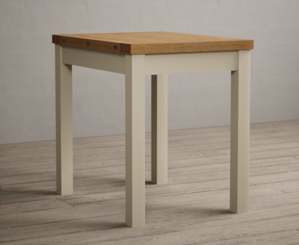 Extending Hadleigh Oak and Cream Painted Dining Table