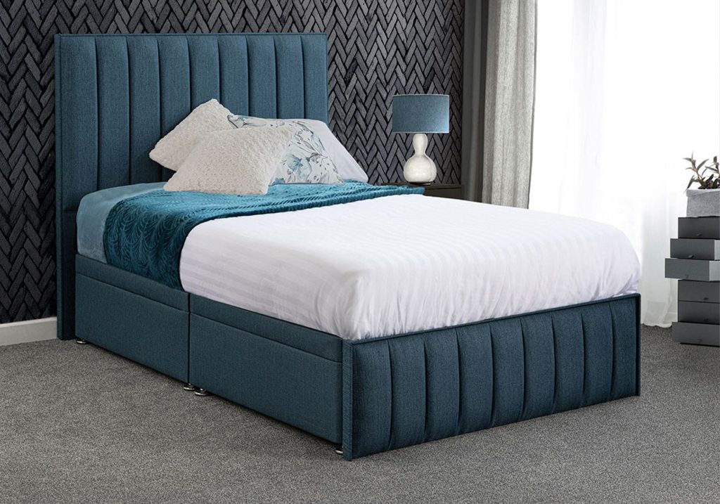 Sweet Dreams Harmony Fabric Divan Bed Frame-Side Lift Ottoman-SuperKing